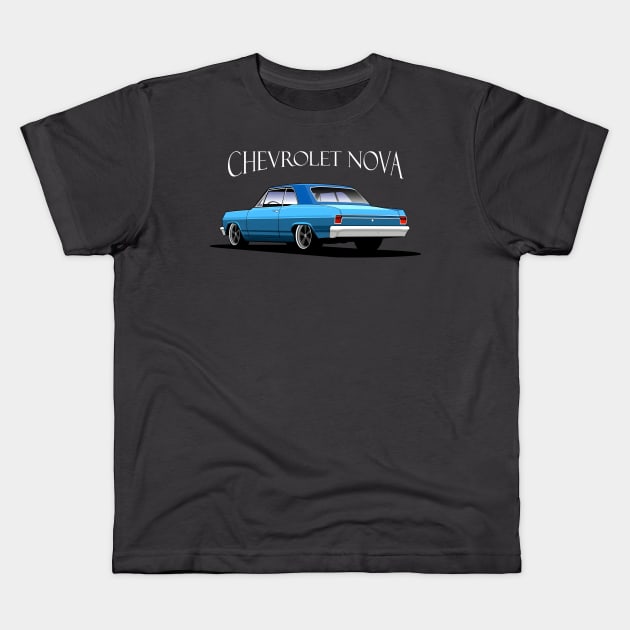 Chevy Nova Classic Car Kids T-Shirt by Turbo29